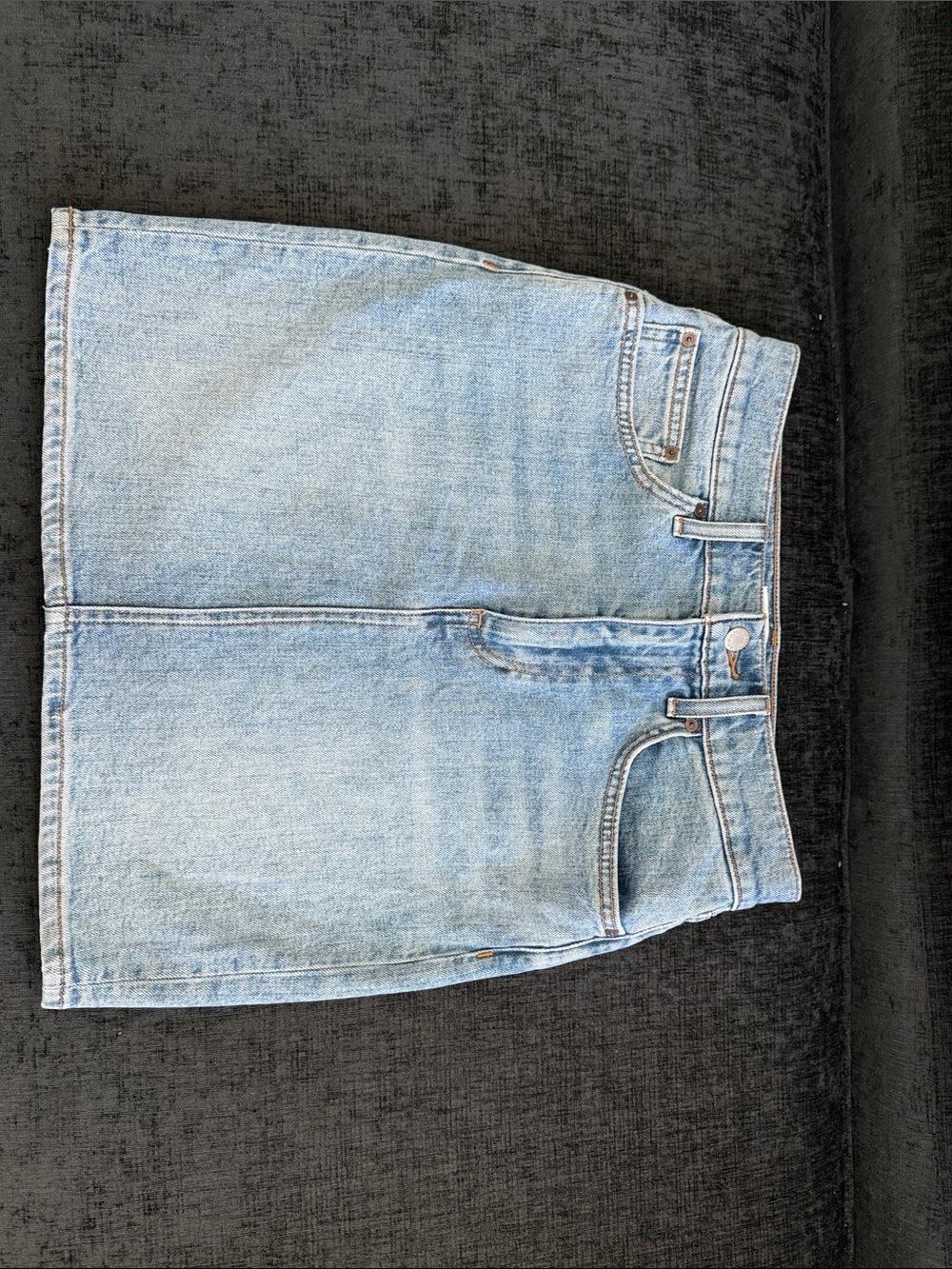 Aritzia Denim Forum Light Blue The Pin-up Denim Skirt Size 28
